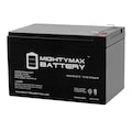 Mighty Max Battery ML12-12  - 12V 12AH F2 Wheelchair  Battery Replaces Interstate DCM0012 ML12-12F21952